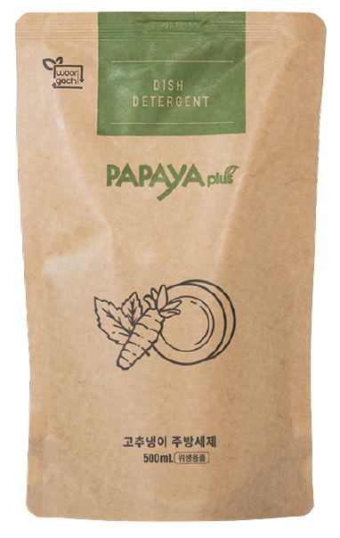 파파야플러스  고추냉이 주방세제 500ml _파우치