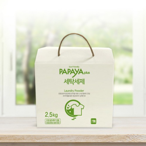 파파야플러스 친환경 분말세탁세제 2.5kg