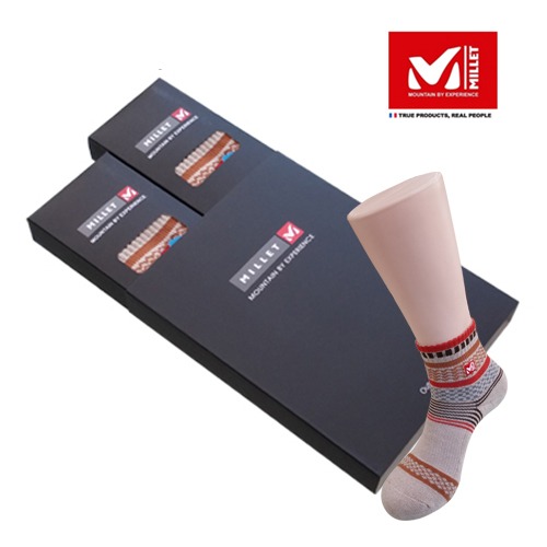 [밀레_MILLET] 기능성자수 등산양말 여성 2족세트